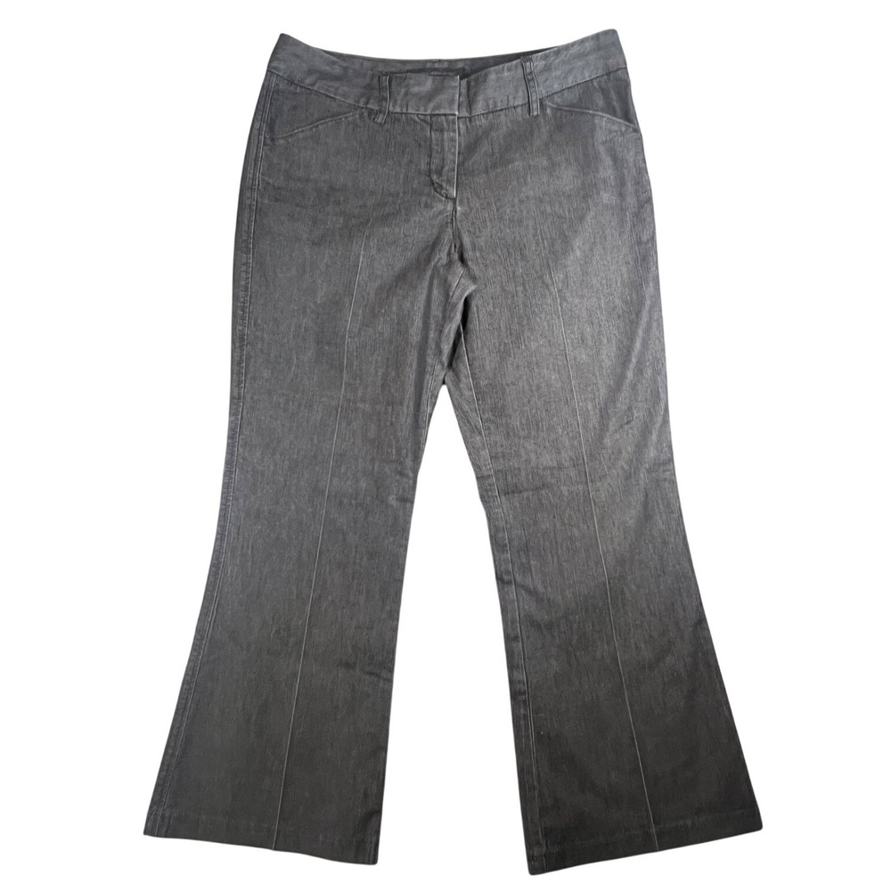 Express Design Studio Editor Pants Women's‎ Size 8S Dark Gray Flare Stretch Mid